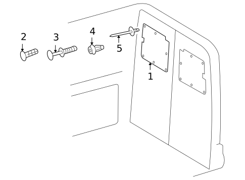 Interior Trim - Rear Door for 2003 Dodge Sprinter 2500 #0