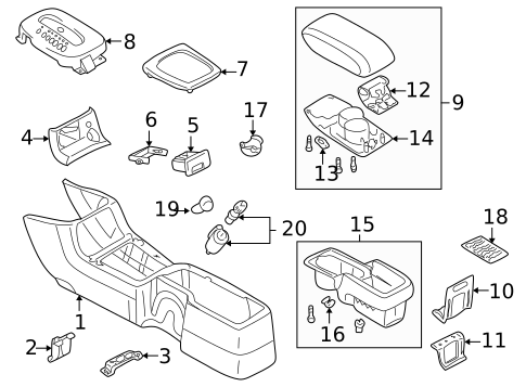 Center Console for 2002 Mitsubishi Galant #0