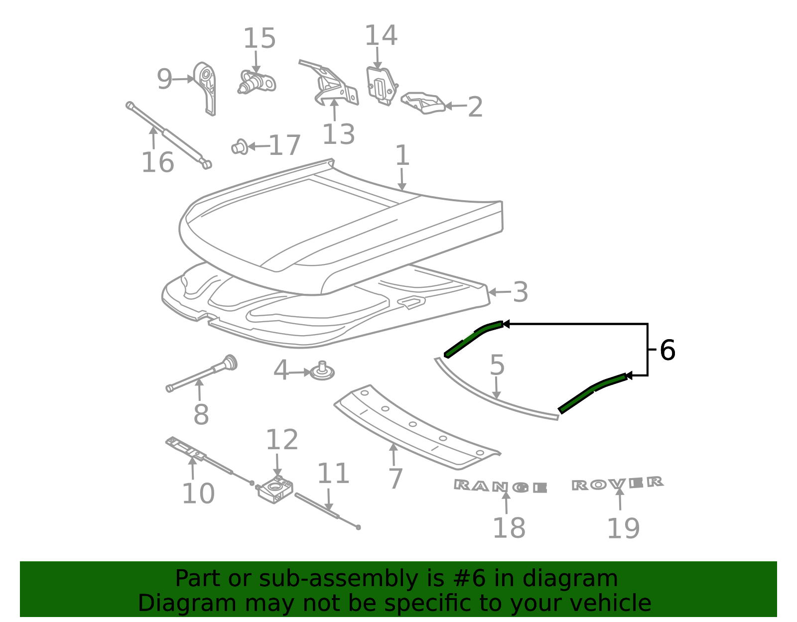 2003-2008 Land Rover Range Rover Side Seal CJE000052 | OEM Parts