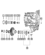 4800528AA - 62TE; 6-Speed; Automatic Transaxle: Shim for Chrysler: 200, Pacifica, Sebring, Town &amp; Country | Dodge: Avenger, Grand Caravan, Journey | Ram: C/V, ProMaster 1500, ProMaster 2500, ProMaster 3500 Image