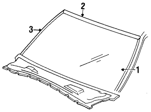 Glass - Windshield for 1987 Dodge Charger #0