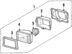 33100SB2305 - Electrical: Headlamp Assembly for Honda: Civic Image