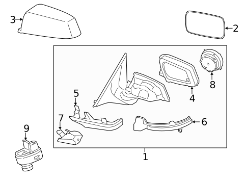 Outside Mirrors for 2014 BMW 750Li #1