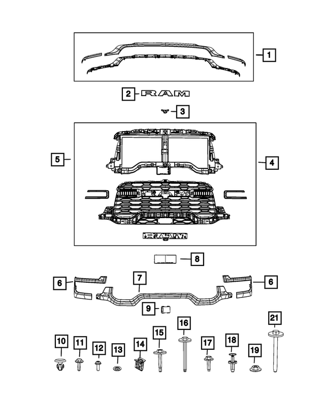 68597717AB - Exterior Ornamentation: Camera Bracket for Mopar Image