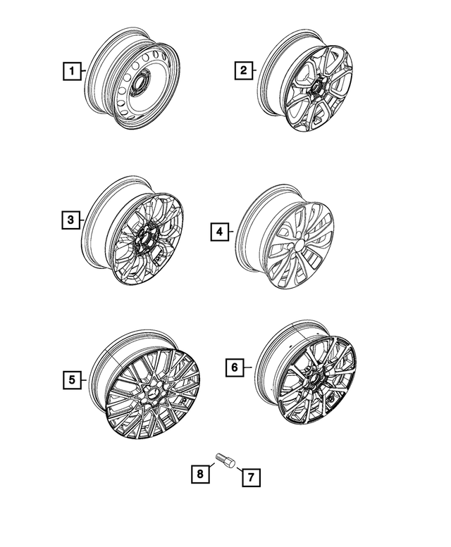 « 6SF50U00AA –  : Aluminium Roue pour Mopar Image »