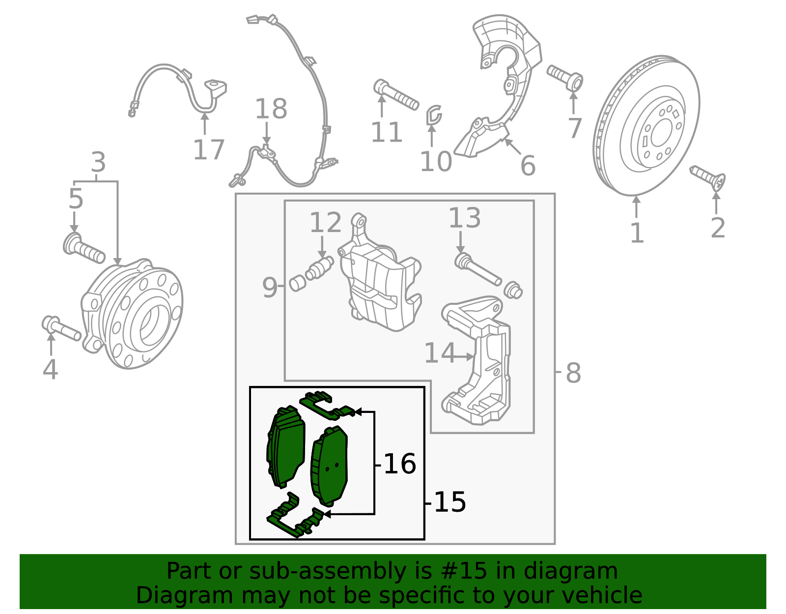 2023-2026 Kia Sportage Brake Pads 58101-N9A11 | OEM Parts Online