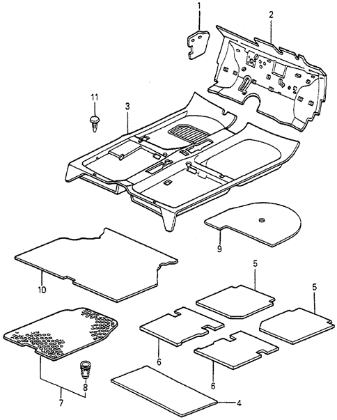 Floor Mat for 1985 Honda Accord #0