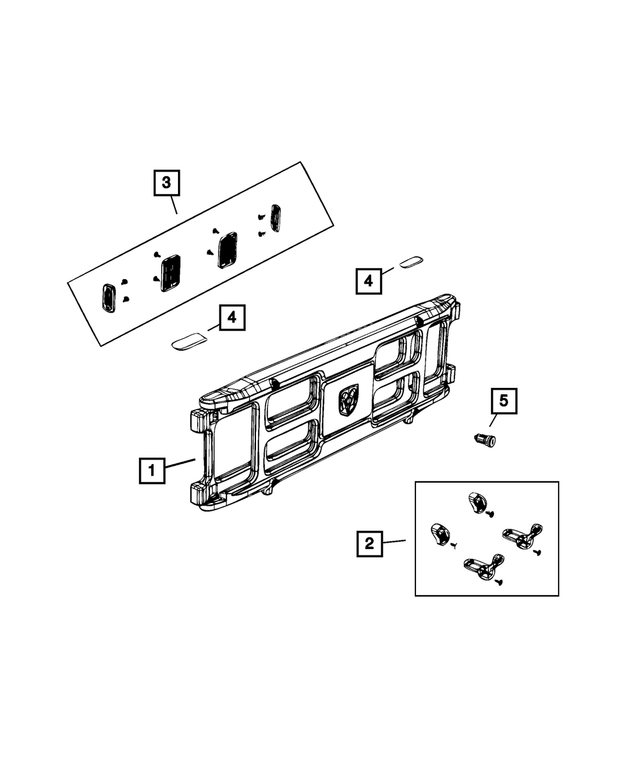 68061347AA - Body Sheet Metal Except Doors: Truck Bed Divider Grip Lock Kit for Mopar Image image