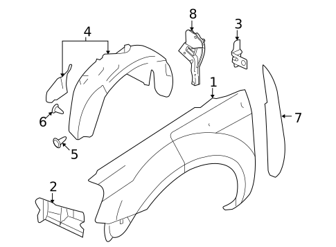 Fender & Components for 2009 Ford Taurus X #0