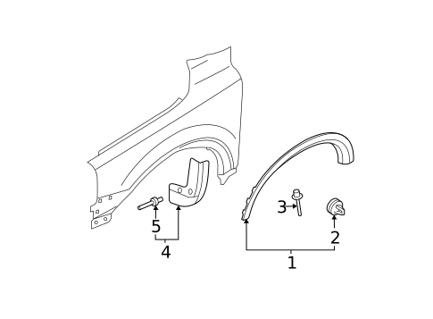 Exterior Trim - Fender for 2003 Volvo XC90 #0