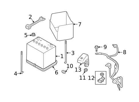 Battery for 2013 Subaru Tribeca #0