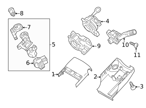 Switches, Solenoids & Actuators for 2012 Lincoln MKZ #0