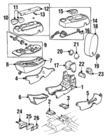 F6DZ54600A50AAU - Body: Console Assembly for Ford Image