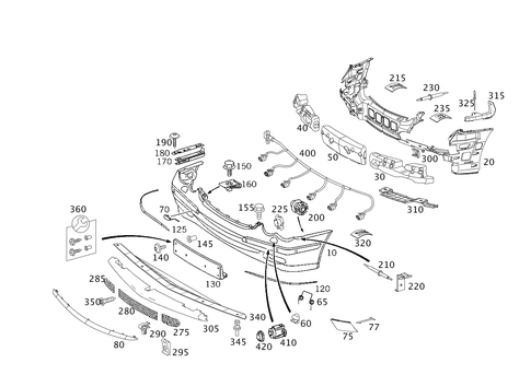 Front Bumper for 2005 Mercedes-Benz CLK55 AMG #0