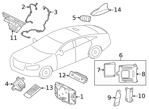 Entertainment System Components for 2020 Jaguar F-Pace #0