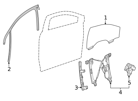 Glass - Front Door for 2026 Buick Enclave #0