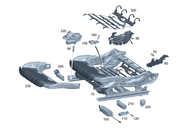 9108711 - Front Seat: Seat Height Adjustment for Mercedes-Benz: EQE 350, EQE 350+, EQE 500, EQE AMG, EQS 450, EQS 450+, EQS 580, EQS AMG Image image