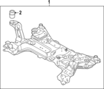 NZ6Z5019C - Suspension: Engine Cradle for Ford Image