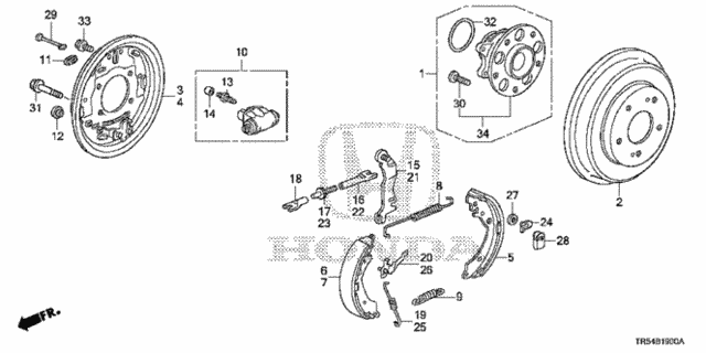 Rear Brake for 2012 Honda Civic #0
