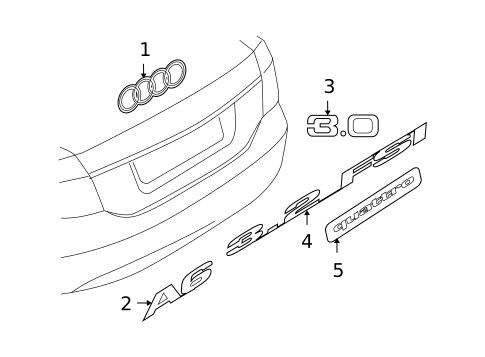 Exterior Trim - Lift Gate for 2007 Audi A6 Quattro #0