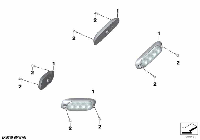 7119904046 - Lights: Countersunk Screw - M3X8-4.8-H-znfe for BMW-Motorrad Image