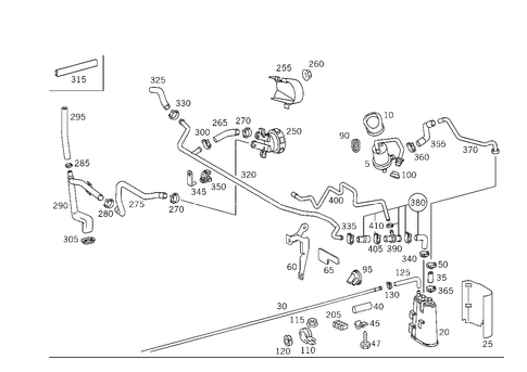 Closed Fuel-Evaporation-Control System for 1993 Mercedes-Benz 600SL #0