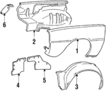 MB156825 - Body: Fender for Mopar Image