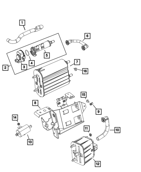 Vacuum Canister/Leak Detection Pump for 2024 Ram 2500 #0