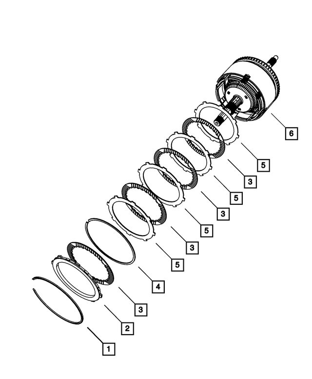 4883014AB - 42RLE; 4-Speed; Automatic Transmission: Underdrive Reaction Plate Package for Mopar Image