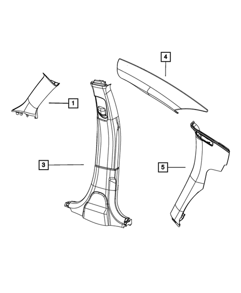 Panels-Moldings-Scuff Plates, Pillar, Cowl, 1/4 Panel Trim and Cargo Covers for 2015 Dodge Charger #0