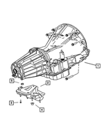 55366616AH - Engine and Transmission Mounting: Transmission Mount Bracket for Mopar Image