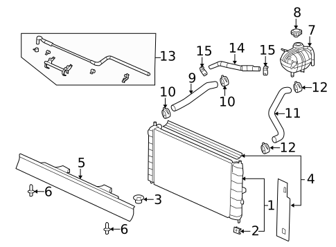 Radiator & Components for 2007 Saturn Ion #1