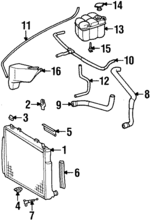 1262760840 - Cooling System: Radiator Bracket for Mercedes-Benz Image