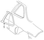16618088 - Body: Quarter Glass for Oldsmobile: Achieva Image