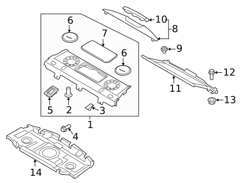 Interior Trim - Rear Body for 2015 Hyundai Equus #1