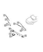 68336548AA - Electrical: Wiper Pivot And Linkage for Mopar Image