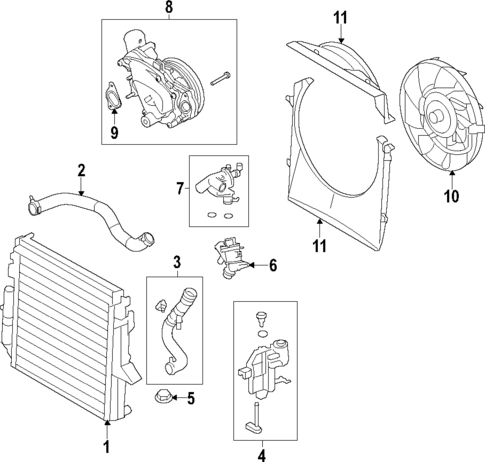 Radiator & Components for 2013 Land Rover LR4 #1