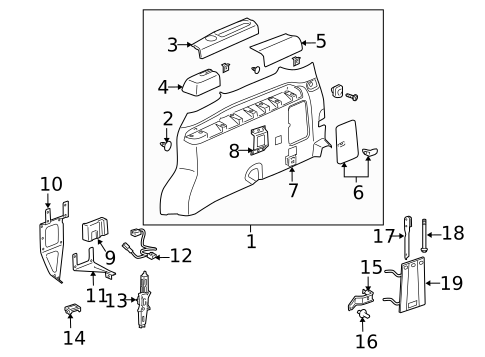 Interior Trim - Side Panel for 2006 Pontiac Montana #0