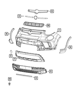 6QD71TZZAA - Frame, Bumper and Fascia: Front Fascia for Mopar Image