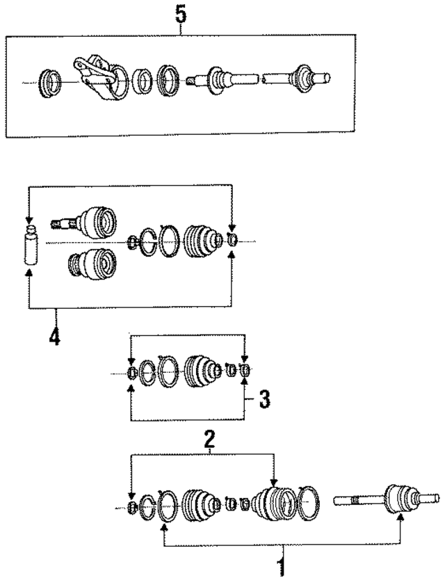 BS40V90509U - Front Drive Axle: Cv Joint Boot Kit for Mazda Image