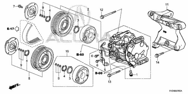 A/C Air Conditioner (Compressor) (2WD) for 2020 Acura RLX #0