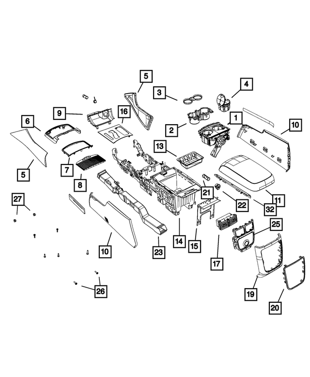 « 1WA69AAAAC –  : Indicateur De Sélection De Rapport Encadrement pour Mopar Image »