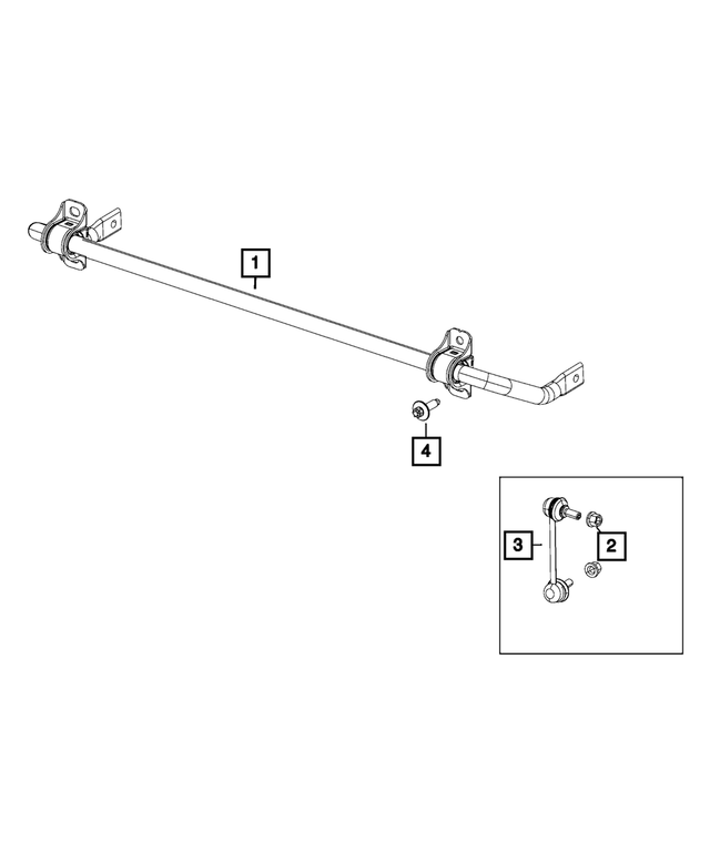 68303071AA - : Rear Suspension Stabilizer Bar for Mopar Image