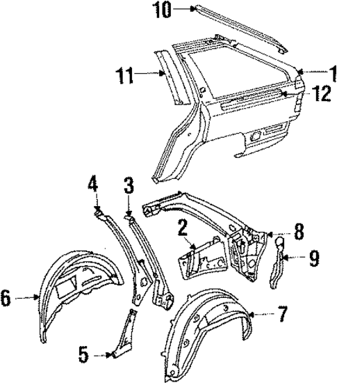 Quarter Panel & Components for 1988 Audi 5000 Quattro #0