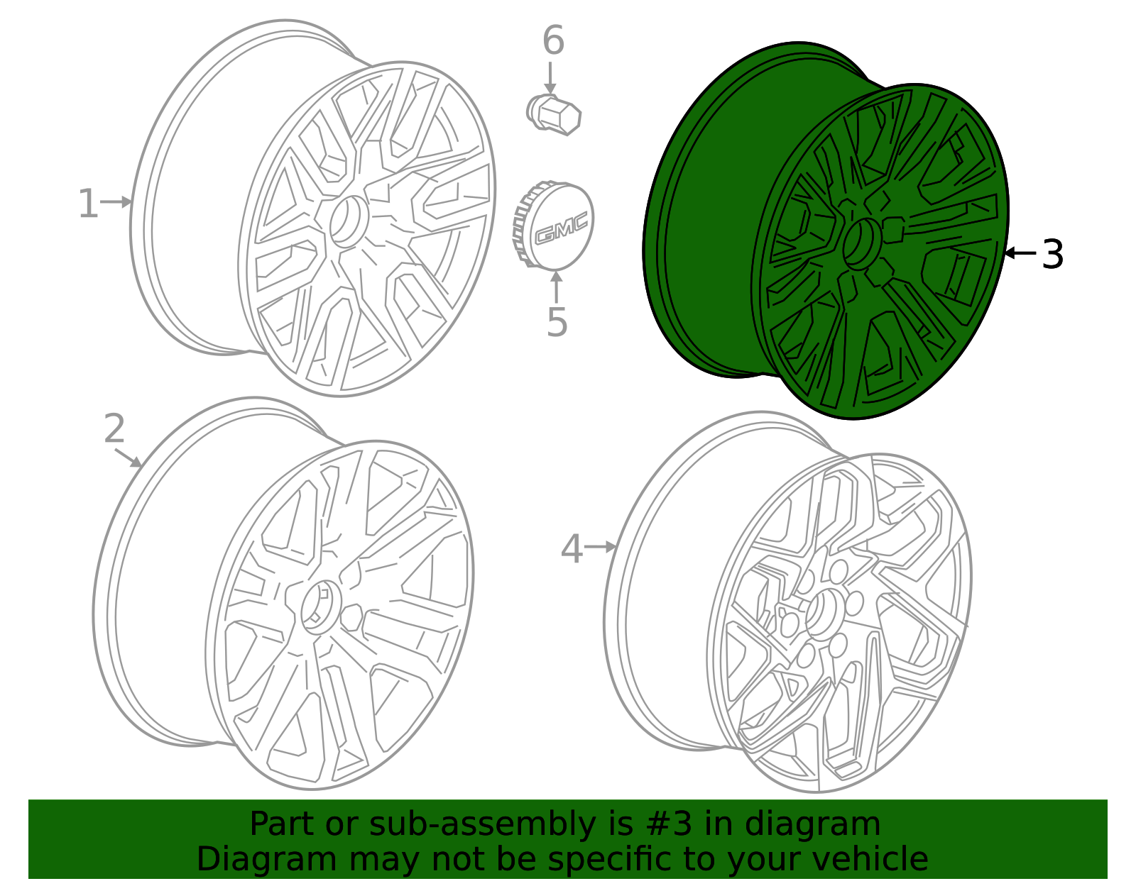 84308400 - Wheel, Alloy - 2019-2026 GMC | World Parts Direct