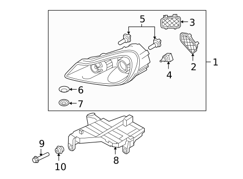 Bulbs - Chassis for 2008 Porsche Cayenne #3