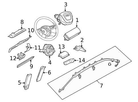 Air Bag Components for 2004 Audi A8 Quattro #0
