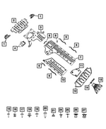 68745263AA - Frame, Bumper and Fascia: Front Fascia Spat, Left for Mopar Image