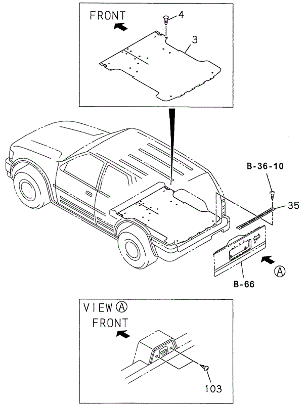 Rear Floor Mat for 2002 Honda Passport #0
