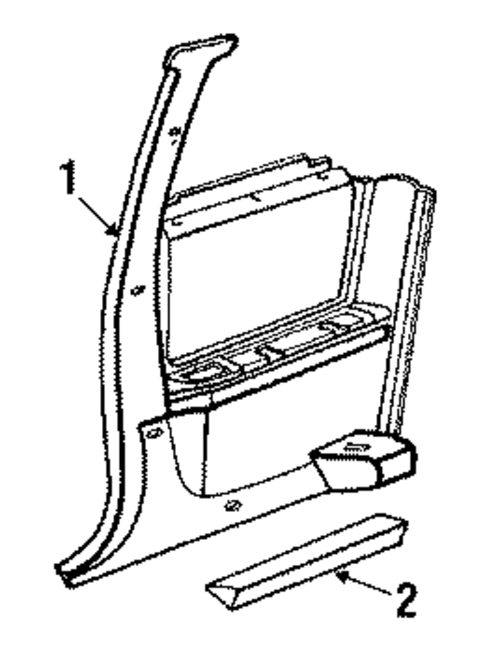 Interior Trim - Quarter Panels for 1995 Oldsmobile Cutlass Supreme #2